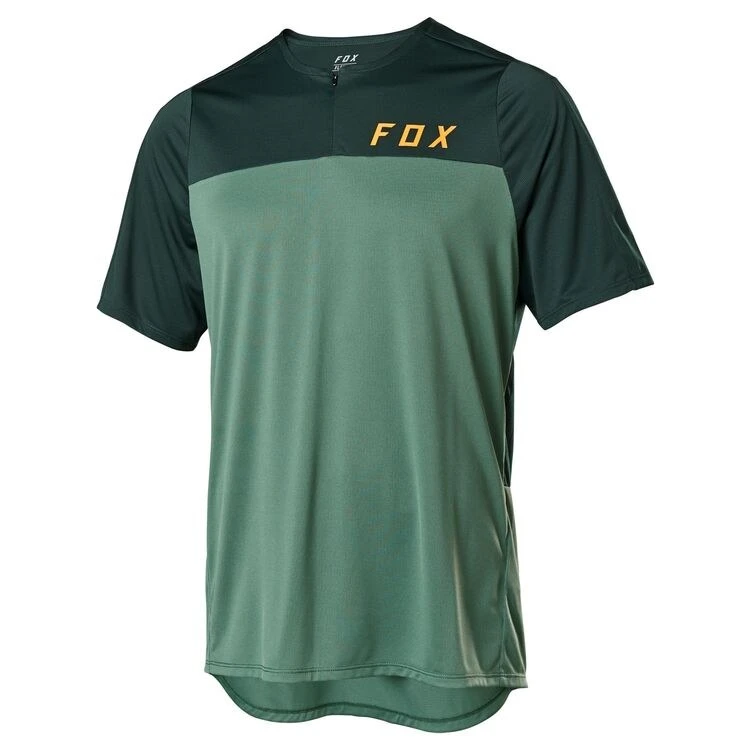 Fox Flexair Zip SS Jersey Moss MD 3 Fox Flexair Zip SS Jersey Moss MD